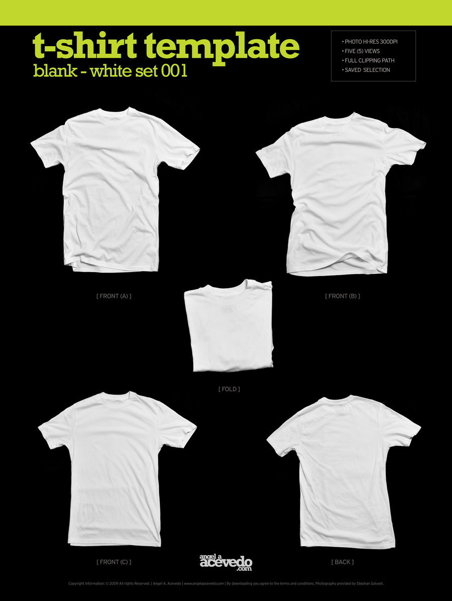 Blank T-shirt Templates BLACK by djsoundwav