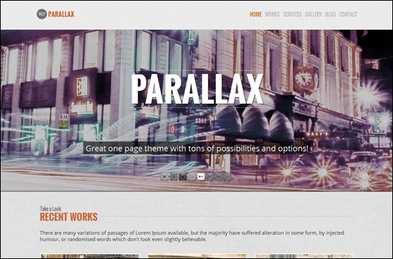scroll website template