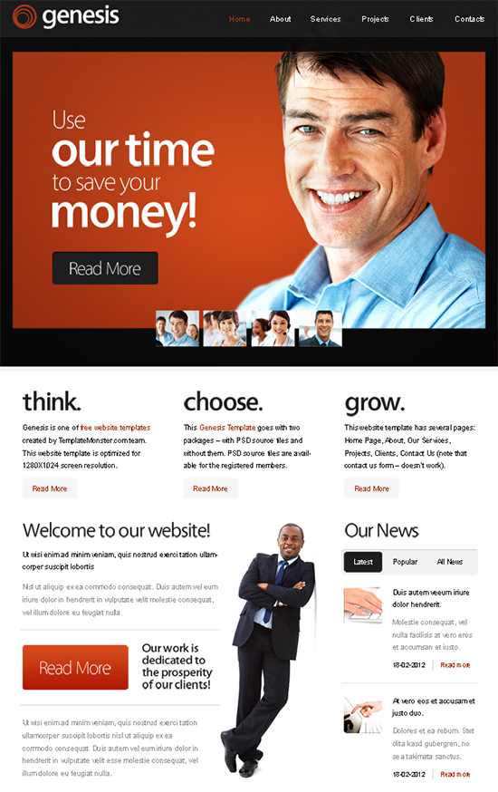 15 free business html,css templates 2013 download