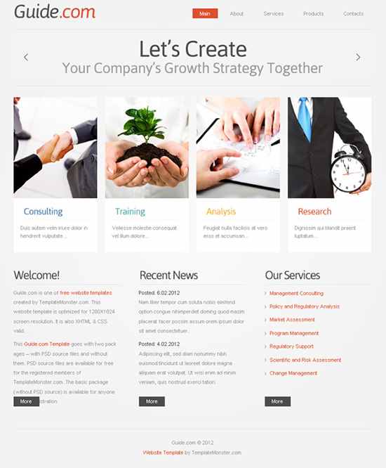 15 free business html,css templates 2013 download