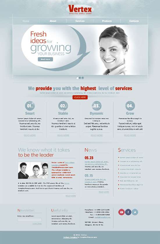 15 free business html,css templates 2013 download